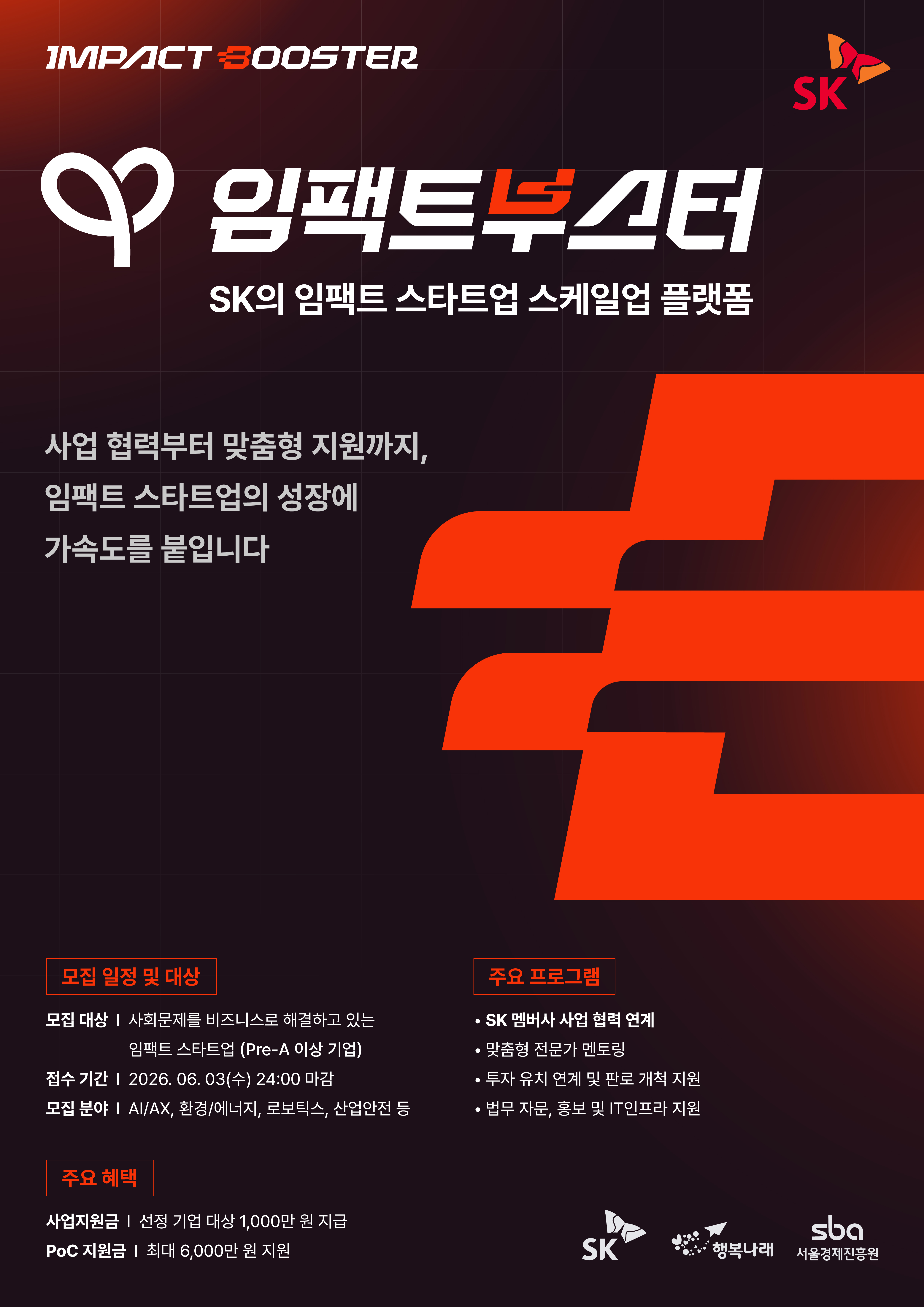 임팩트부스터 사업 소개 포스터 입니다